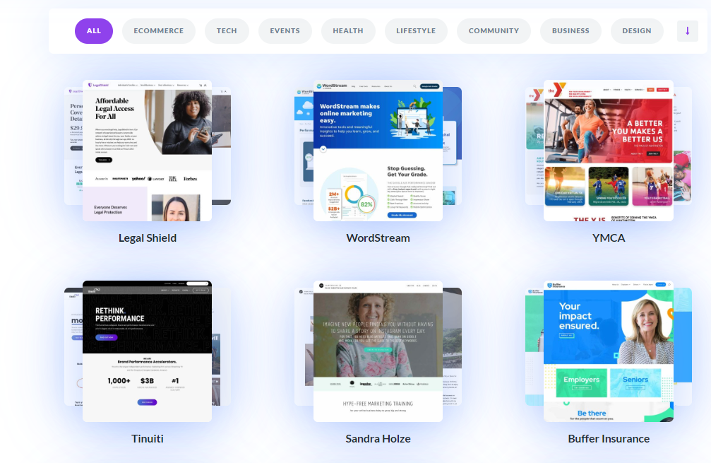 Showcase of Websites Built Using Divi Themes